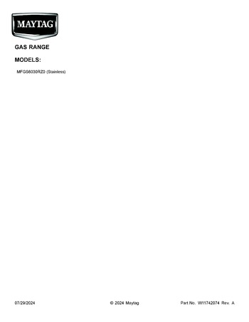 Diagram for MFGS6030RZ0