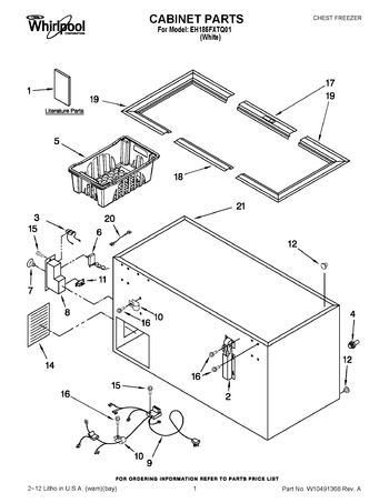 Diagram for EH185FXTQ01