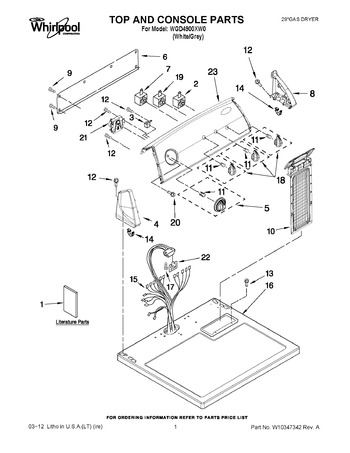 Diagram for WGD4900XW0