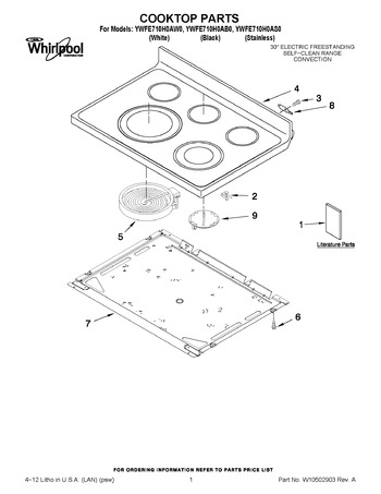 Diagram for YWFE710H0AW0