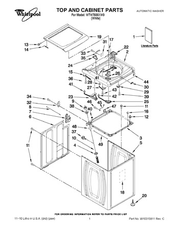 Diagram for WTW7600XW0