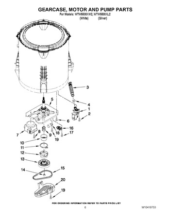 Diagram for WTW5500XW2