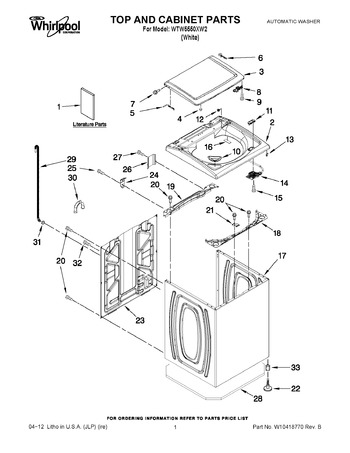 Diagram for WTW5550XW2