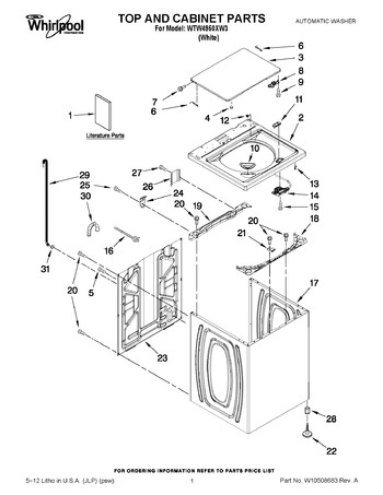 Diagram for WTW4950XW3