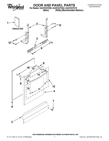 Diagram for GU2275XTVY2