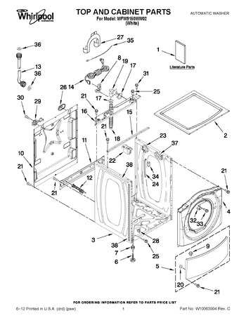 Diagram for WFW9150WW02