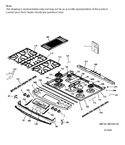 Diagram for Control Panel & Cooktop