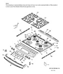 Diagram for Control Panel & Cooktop