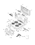 Diagram for Control Panel & Cooktop