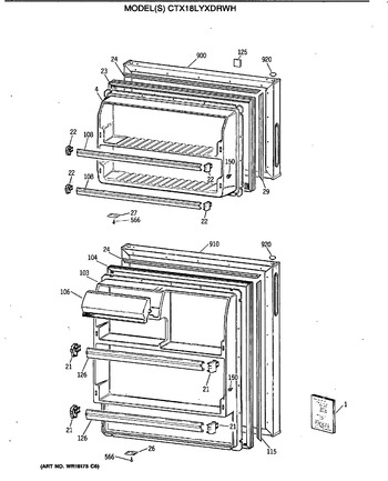 Diagram for CTX18LYXDRWH