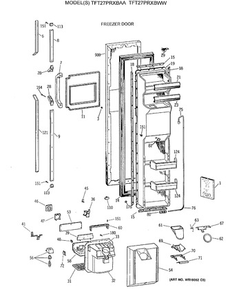 Diagram for TFT27PRXBWW