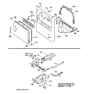 Diagram for 4 - Cabinet Front, Gas Valve & Burner Asm.