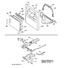 Diagram for 2 - Cabinet Front, Gas Valve & Burner Asm.