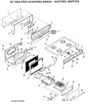 Diagram for 1 - 30" Gas Free Standing Range - Electric Ignition