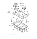 Diagram for 1 - Controls & Cooktop