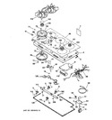 Diagram for 1 - Controls, Cooktop & Burner