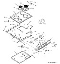 Diagram for 1 - Control Panel & Cooktop