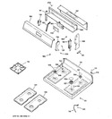 Diagram for 2 - Control Panel & Cooktop