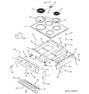 Diagram for 1 - Control Panel & Cooktop