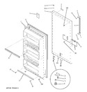 Diagram for 1 - Freezer Door