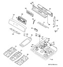 Diagram for 2 - Control Panel & Cooktop