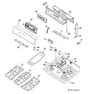 Diagram for 2 - Control Panel & Cooktop