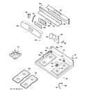 Diagram for 2 - Control Panel & Cooktop