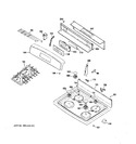 Diagram for 2 - Control Panel & Cooktop