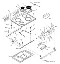 Diagram for 1 - Control Panel & Cooktop