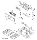 Diagram for 2 - Control Panel & Cooktop