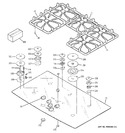 Diagram for 1 - Control Panel & Cooktop