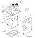 Diagram for 1 - Control Panel & Cooktop