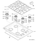 Diagram for 1 - Control Panel & Cooktop