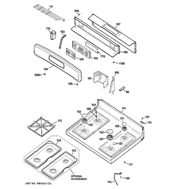 Diagram for JGB250DET2WW