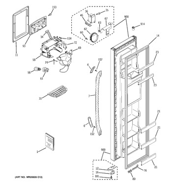 Diagram for GSH25GGBBWW