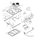 Diagram for 1 - Control Panel & Cooktop