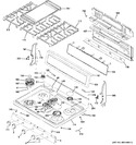 Diagram for 2 - Control Panel & Cooktop