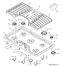 Diagram for 1 - Control Panel & Cooktop