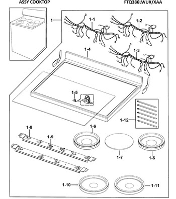 Diagram for FTQ386LWUX/XAA