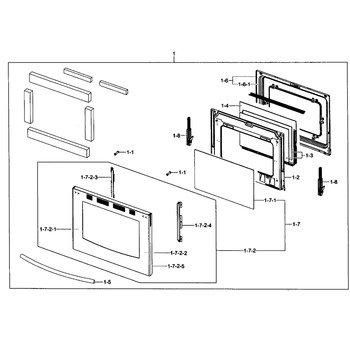 Samsung DG61-00570A Range Oven Bottom Liner