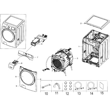 Parts for Samsung WF42H5200AW/A2 Washer