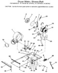 Diagram for 03 - Dryer Motor, Blower, Belt