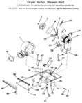 Diagram for 03 - Dryer Motor, Blower, Belt