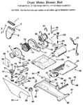 Diagram for 02 - Dryer, Motor, Blower, Belt